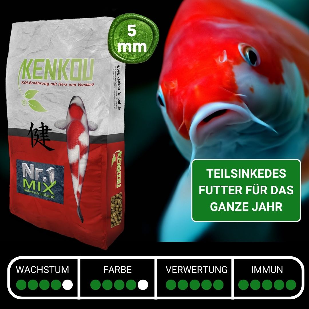 KEKNOU Nr.1 MIX , Koifutter teilsinkend Eigenschaften mit Tabelle